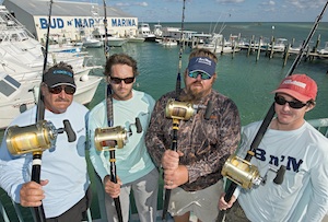 From left, Scott Stanczyk, captain of the Catch 22; George McElveen, skipper of the Reel McCoy; Augie Wampler, captain of Predator and Nick Stanczyk, skipper of the Bn'M. Photos: Andy Newman